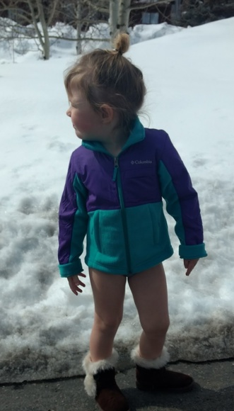 Adorable Teal & Purple Jacket - Picture 3 of 3